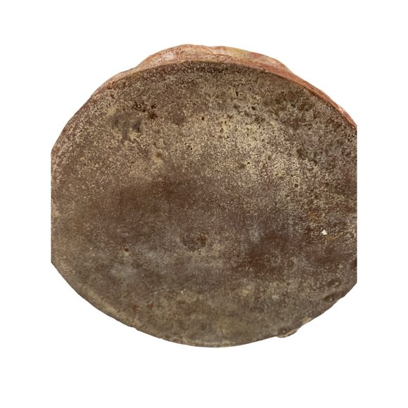 VTG Rustic Handmade Terracotta Circle Of Friends Candle Holder 7" x 7" GUC 7584 - Picture 9 of 9